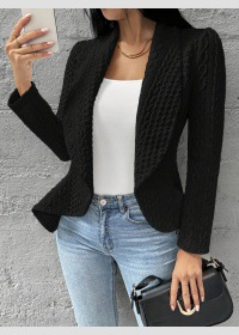 Autumn And Winter Fashionable Solid Color Versatile Suit Jacket For Women