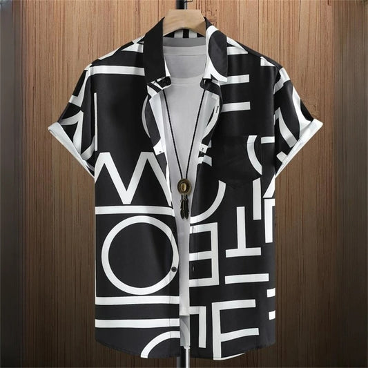 Men's 3D Digital Stitching Printing Shirt