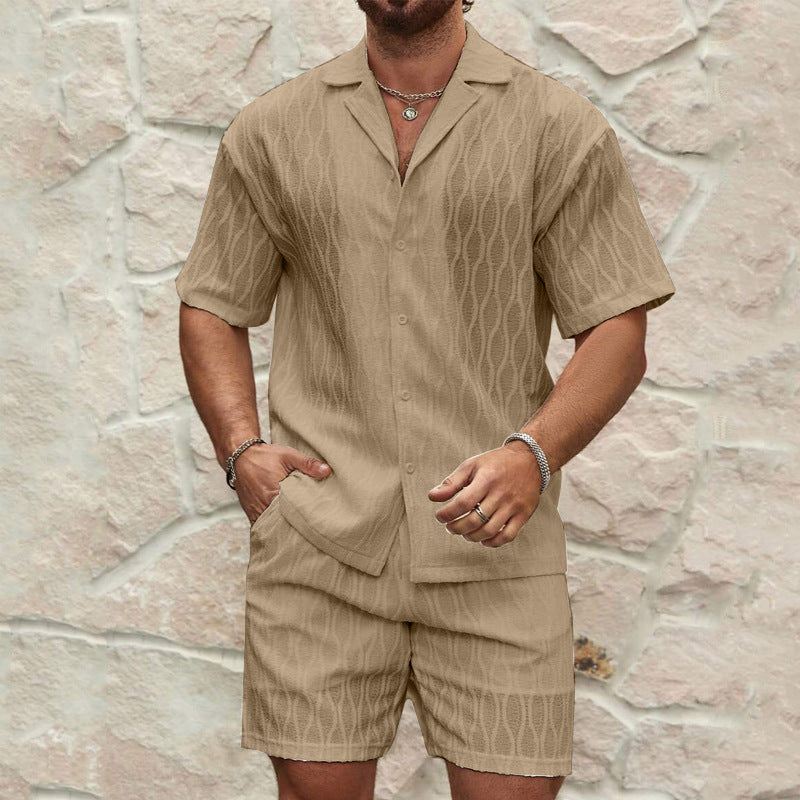 Men's Summer Fashion Tracksuits - Solid Loose Casual Two Pieces