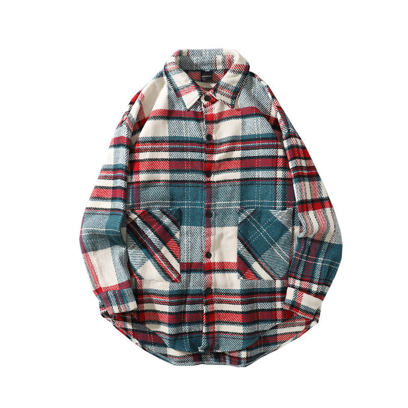 Ethnic Style Woolen Shirt For Men With Thick Long Sleeves