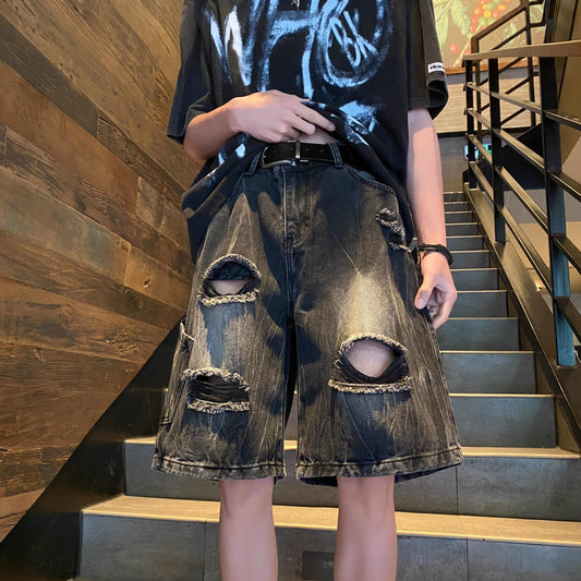 Men's Retro Five-point Breeches - Classic American Style