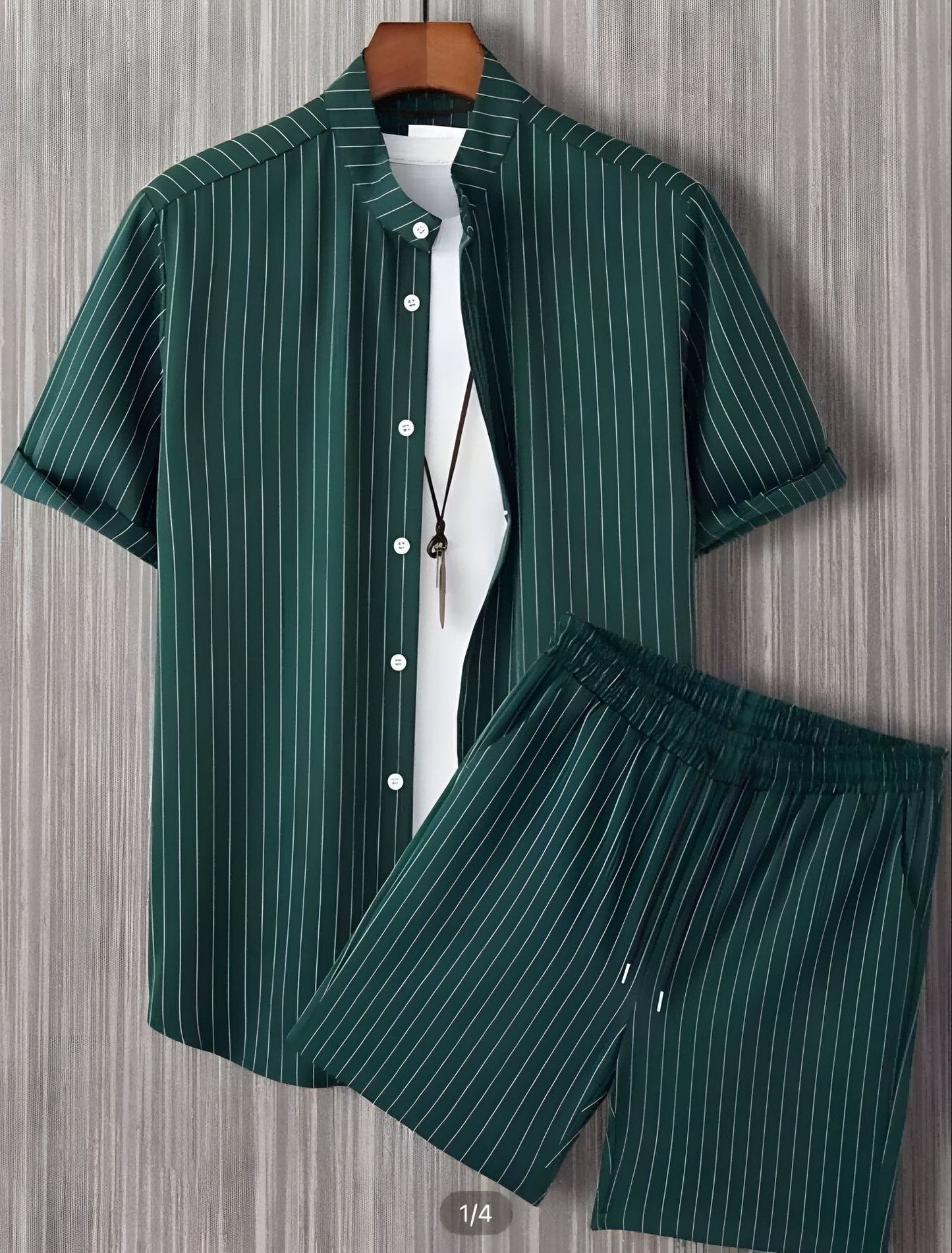 Beach Style Short Sleeve Shirt Men's Suit - Casual Summer Wear