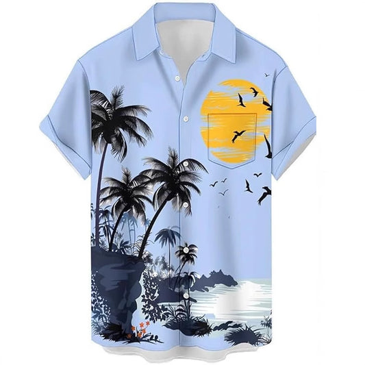 Short Sleeve Men's Casual All-matching Shirt