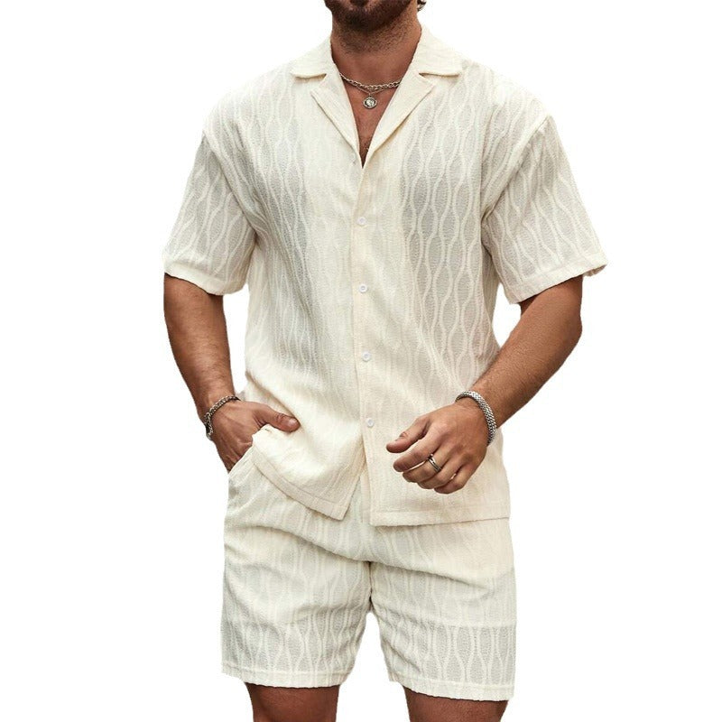 Men's Summer Fashion Tracksuits - Solid Loose Casual Two Pieces