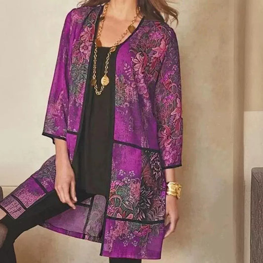 Women's UV-proof Sunscreen 34 Sleeve Printed Coat