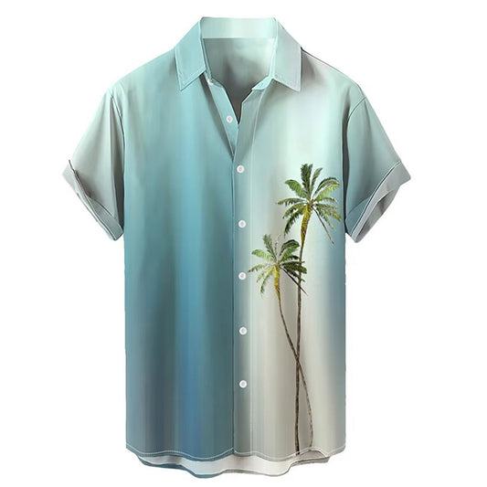 Hawaiian Men's Summer 3D Printed Short-sleeved Shirt - Chic and Current