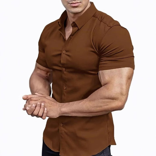 Men's Casual Short Sleeve Shirt - Lightweight & Breathable