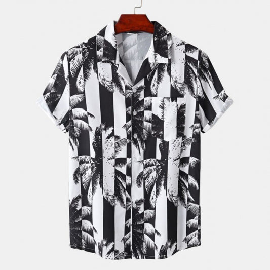 Men's Short-sleeved Shirt Stylish Beach Style Printed Shirt