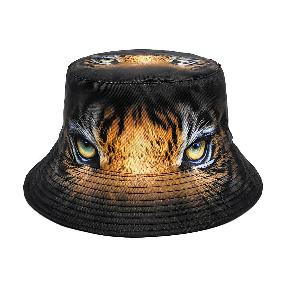 Positioning Tiger Pattern Bucket Hat European And American Outdoor