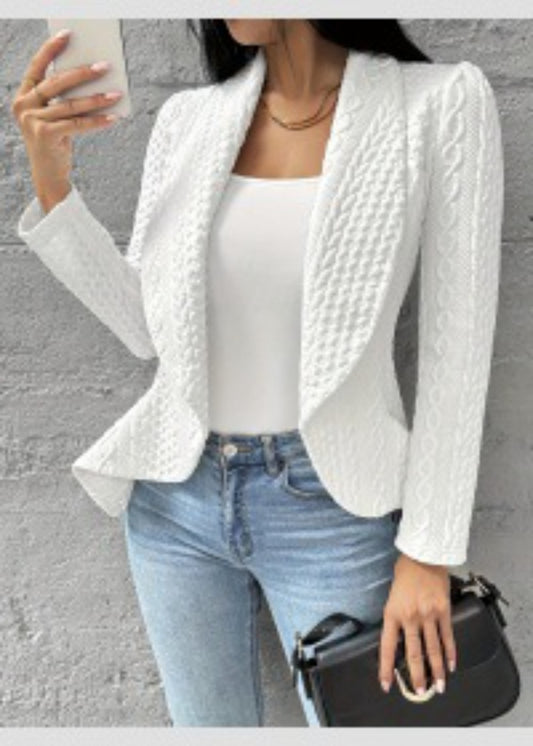 Autumn And Winter Fashionable Solid Color Versatile Suit Jacket For Women