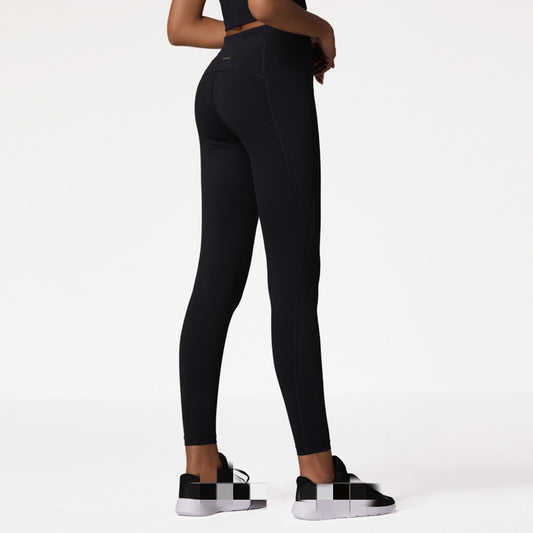 Women's Activewear - Double-Sided Brocade Nude Sports Fitness Pants