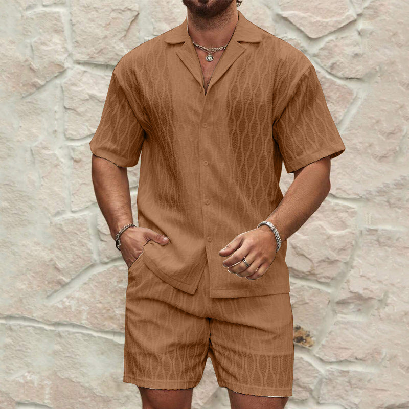 Men's Summer Fashion Tracksuits - Solid Loose Casual Two Pieces