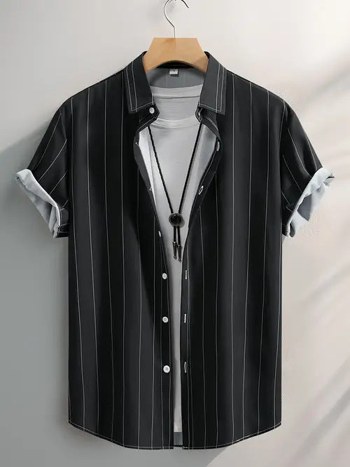 Stripes Short Sleeve Shirt - Summer Fashion Trend for Men