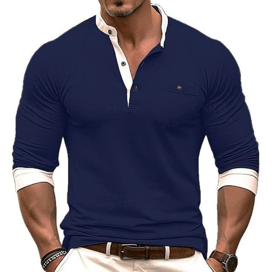 Personality Men's Long Sleeve Round Neck T-shirt