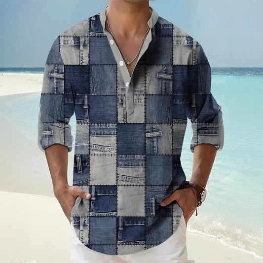 Bamboo Linen Hawaiian Shirt - Long Sleeve