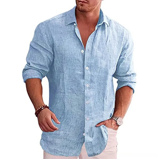 3D Printed Casual Men's Solid Color Shirt Slim Lapel