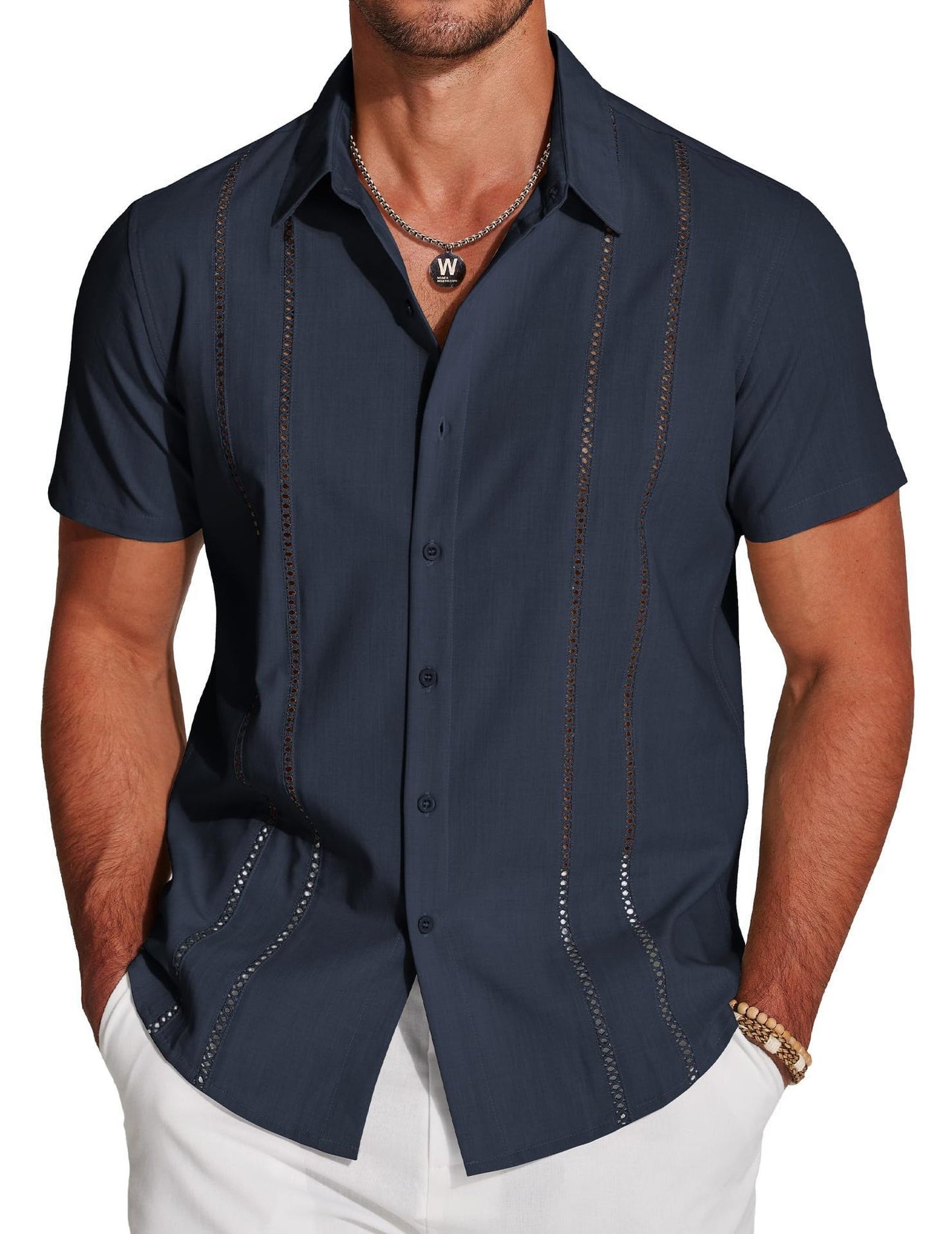 Men's Hawaiian Short Sleeve Shirt - 3D Digital Print for Holidays