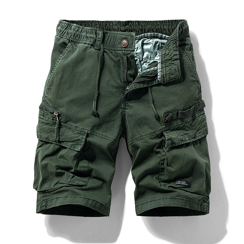 Men's Summer New Zipper Multi-pocket Shorts