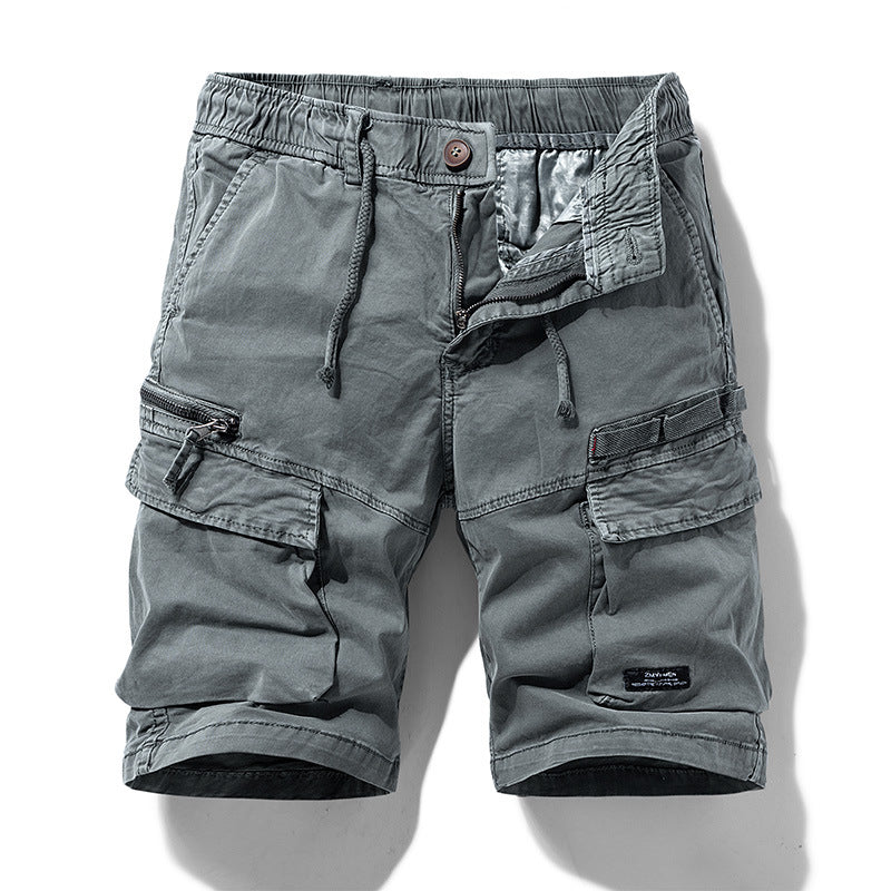 Men's Summer New Zipper Multi-pocket Shorts