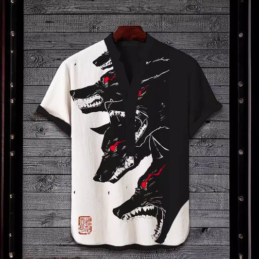 3D Digital Animal Style Short Sleeve Shirt - Stylish & Comfortable
