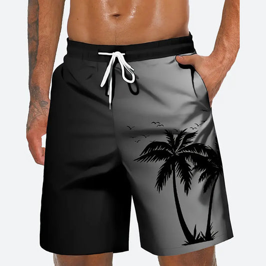 Men's Summer Beach Pants Shorts - Plus Size Loose Fit