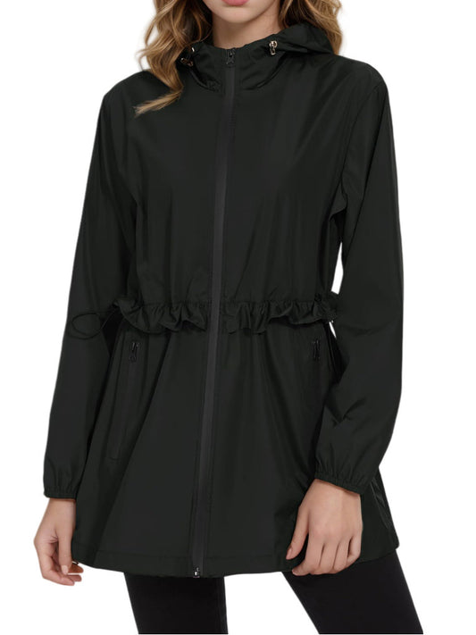 Hooded Raincoat Outdoor Sports Waterproof Windbreaker Jacket Waterproof Clothing Coat Tops