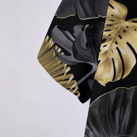 Tropical Plant Pattern Short Sleeve Shirt for Men - Fashion Printed