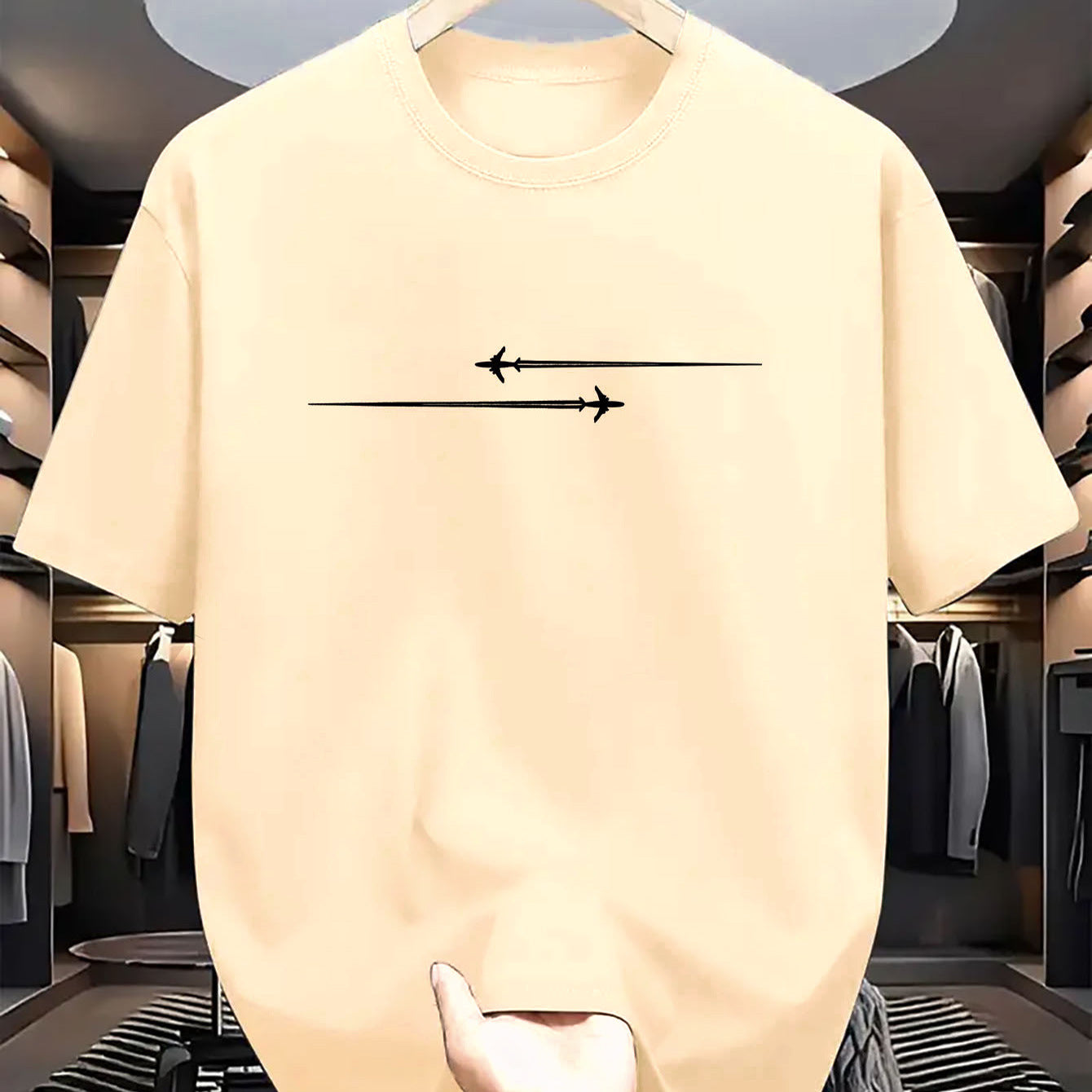 Pattern Printed Sports T-shirt - Comfortable & Stylish - Round Neck Design