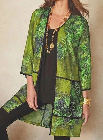 Women's UV-proof Sunscreen 34 Sleeve Printed Coat