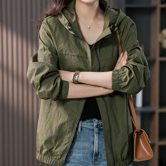 New Hooded Lightweight Short Coat For Women
