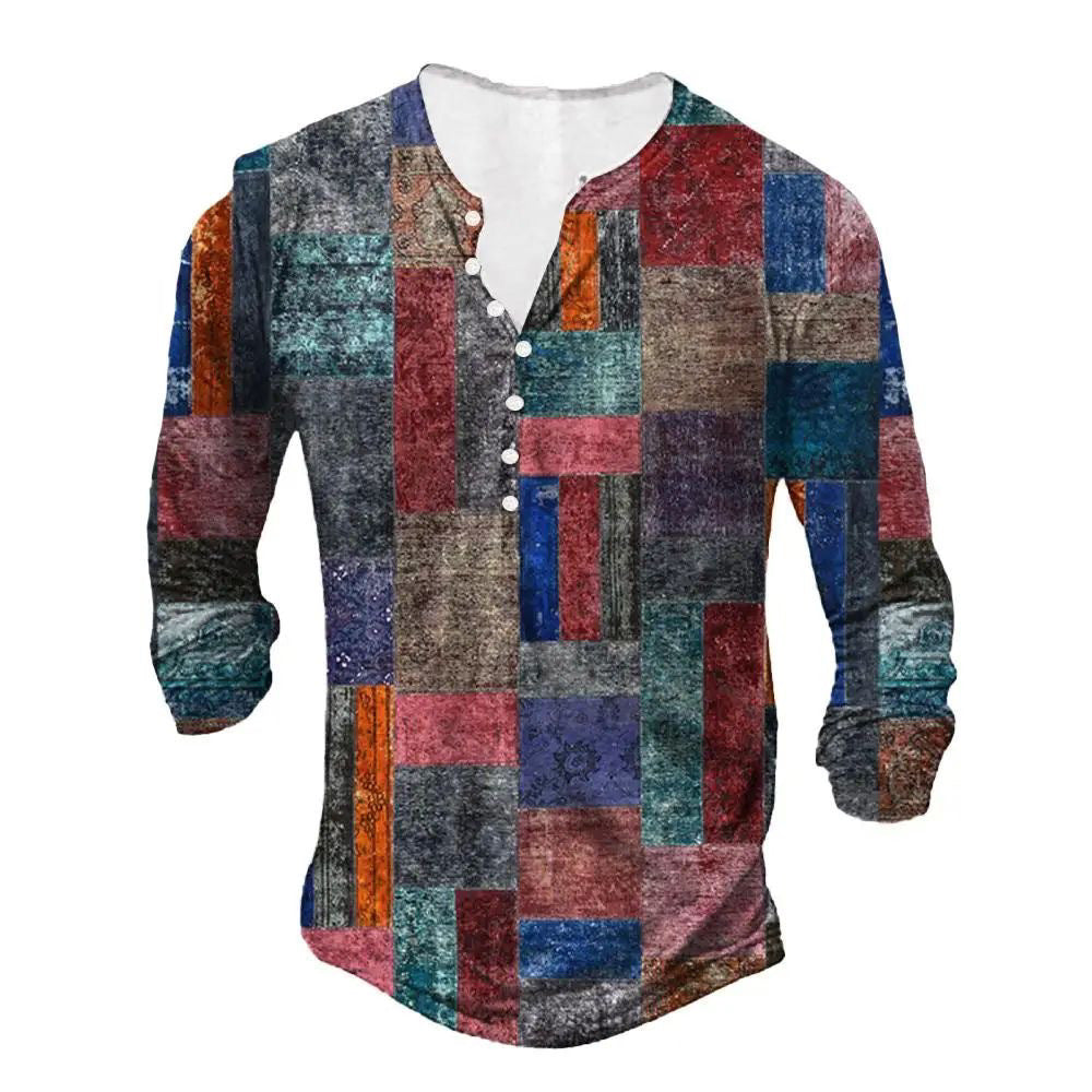 3D Digital Printed Ethnic Pattern Top