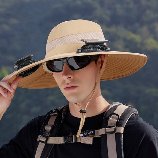 Solar Twin Fan Hat | Summer Outdoor Mountaineering | Breathable & Stylish - TrendSetter