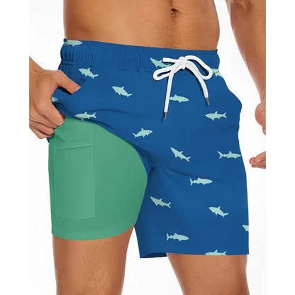Men's Summer Beach Pants Shorts - Plus Size Loose Fit