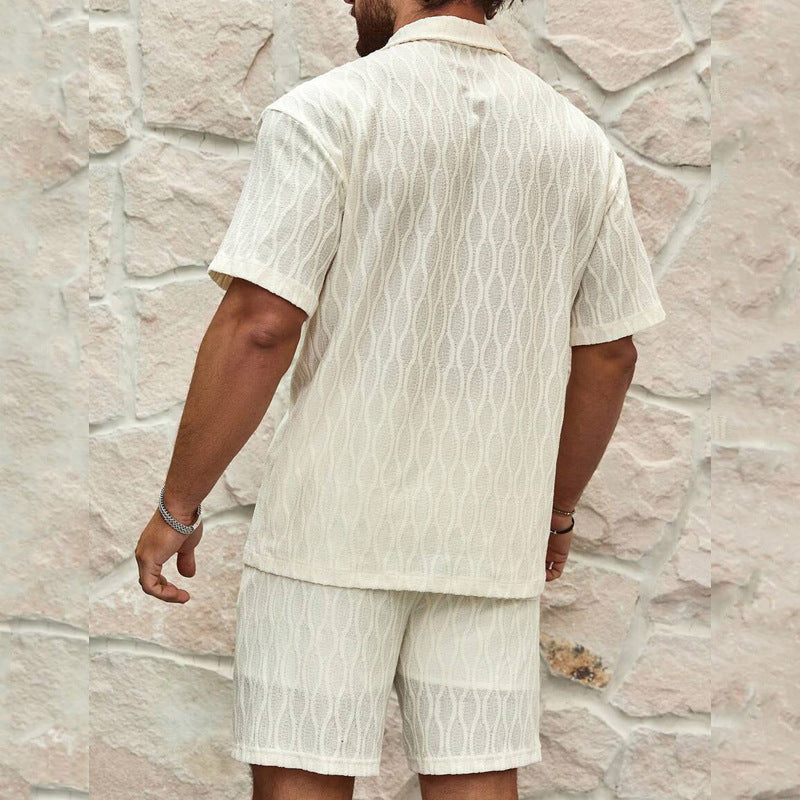 Men's Summer Fashion Tracksuits - Solid Loose Casual Two Pieces