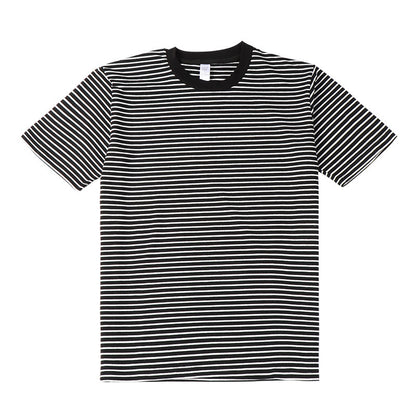 Striped Short Sleeve Men's Versatile T-shirt - Loose Top | Chic and Current