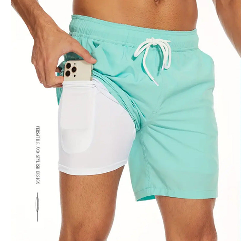 Men's Summer Beach Pants Shorts Plus Size Loose