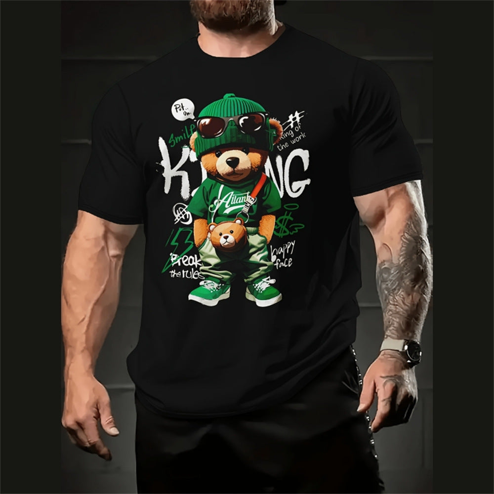 Men's Casual Loose Cartoon 3d Printed Short Sleeve T-Shirt