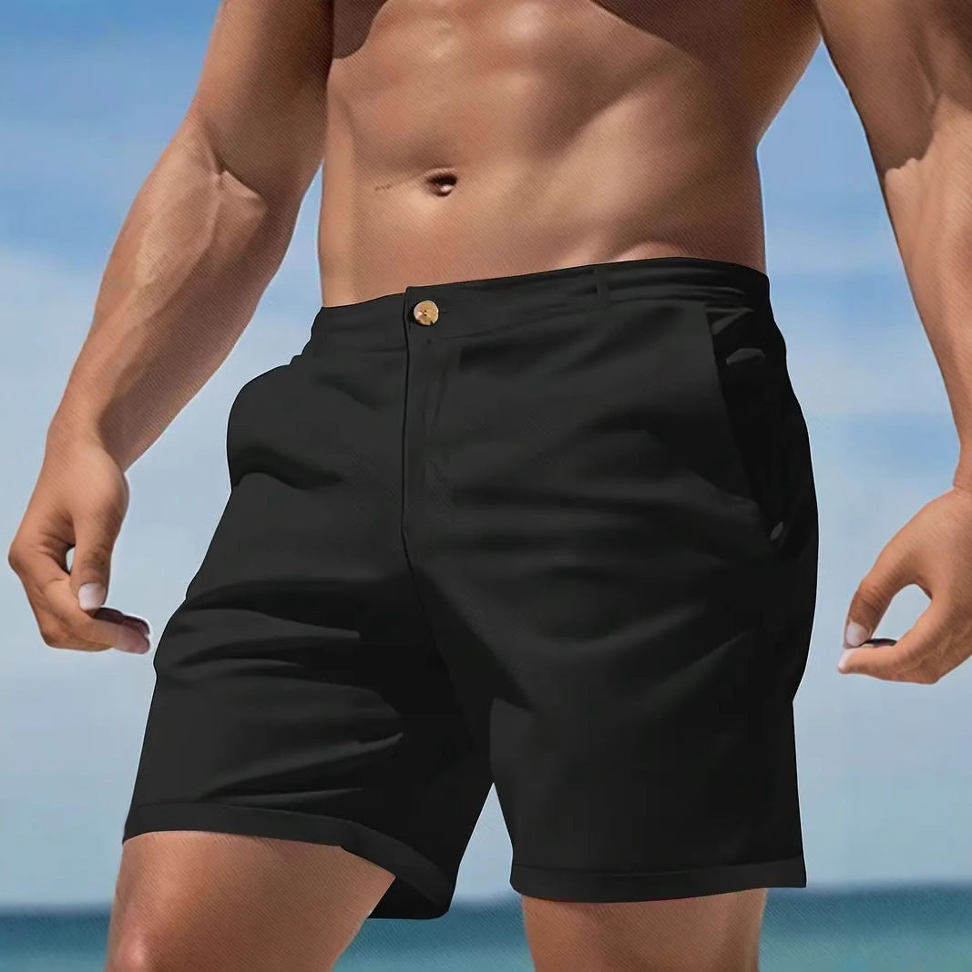 Casual Sports Solid Color American Retro Shorts - Chic and Current