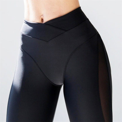 Women's Elastic Sport Yoga High Waist Pants Leggings - Premium Quality