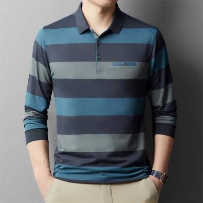 Colorblock Striped Long Sleeve T-shirt
