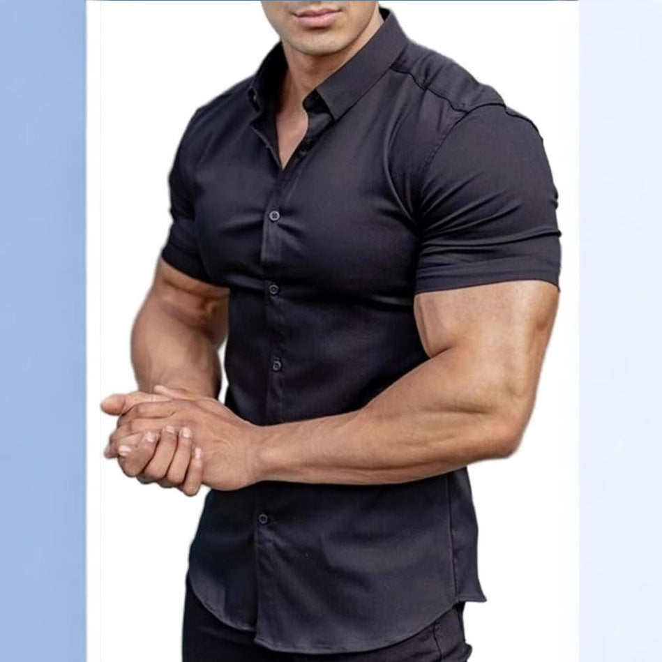 Men's Casual Short Sleeve Shirt - Lightweight & Breathable