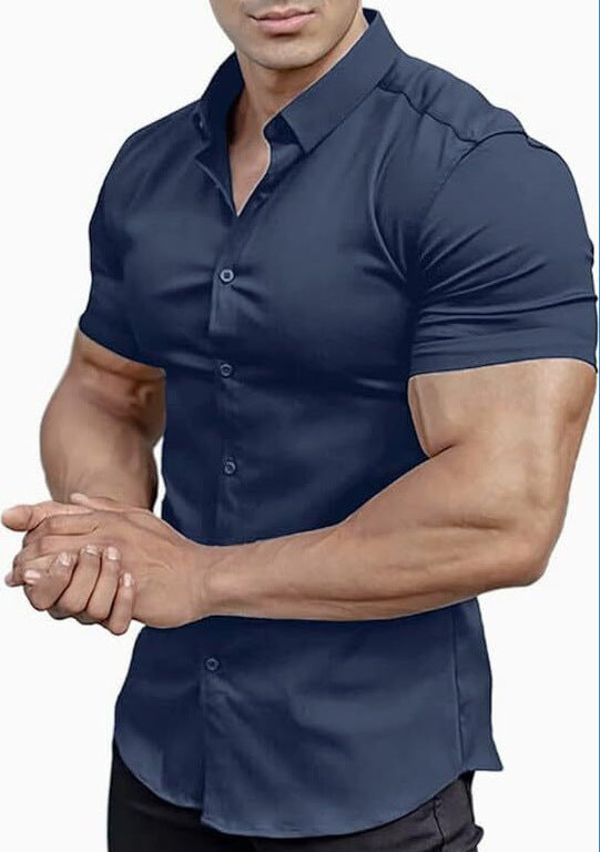 Men's Casual Short Sleeve Shirt - Lightweight & Breathable