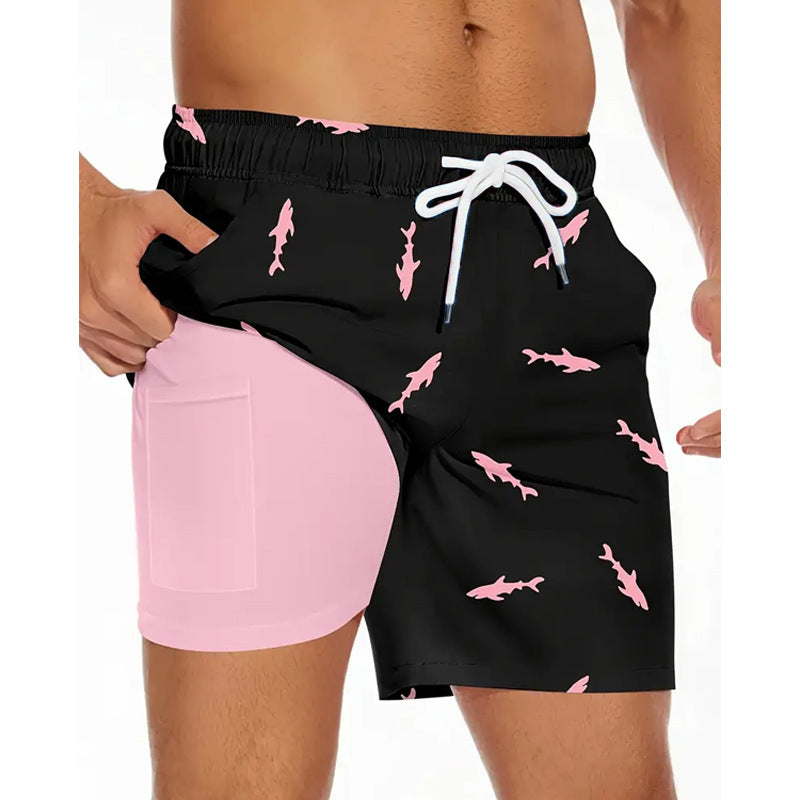 Men's Summer Beach Pants Shorts Plus Size Loose