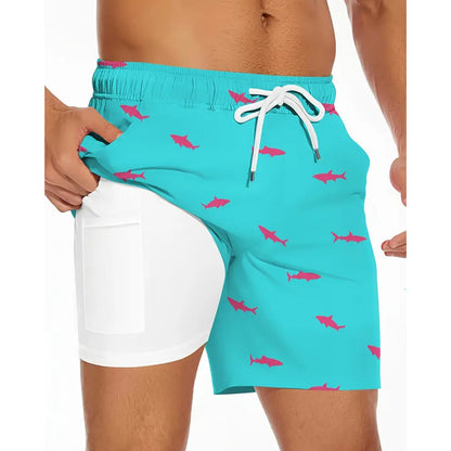 Men's Summer Beach Pants Shorts - Plus Size Loose Fit