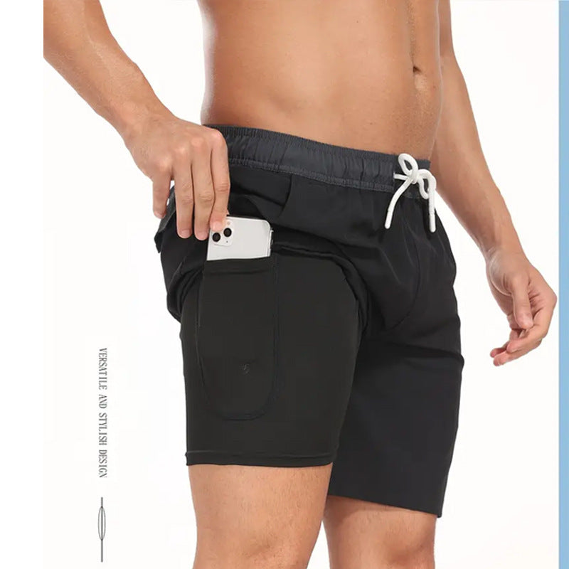 Men's Summer Beach Pants Shorts Plus Size Loose