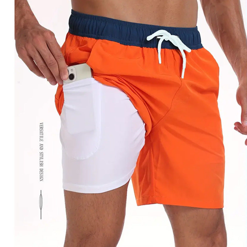 Men's Summer Beach Pants Shorts Plus Size Loose