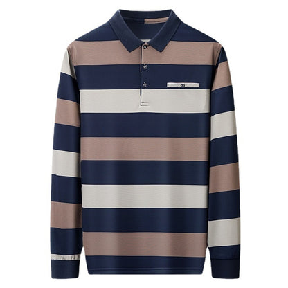 Colorblock Striped Long Sleeve T-shirt