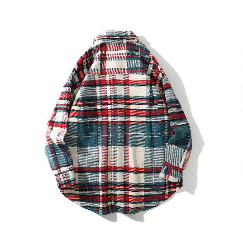 Ethnic Style Woolen Shirt For Men With Thick Long Sleeves