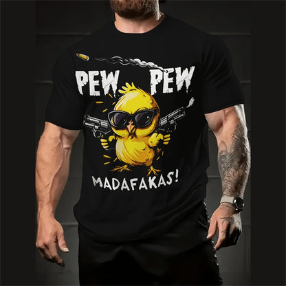 Men's Casual Loose Cartoon 3d Printed Short Sleeve T-Shirt
