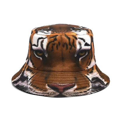 Positioning Tiger Pattern Bucket Hat European And American Outdoor